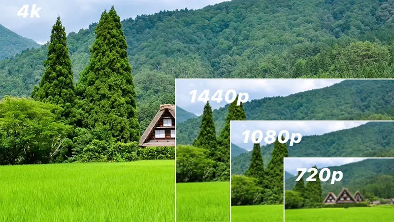 Side-by-side: 720p, 1080p, 4K pixel density